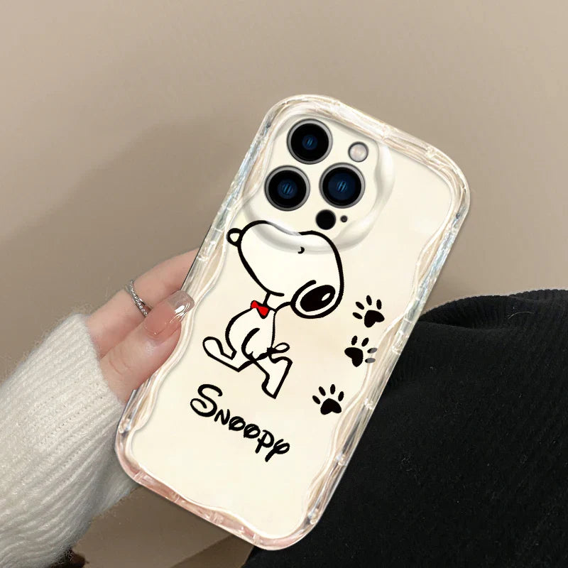 Snoopy Lively Cool For Apple iPhone 15 14 13 12 11 XS XR X Pro Max Plus Wave Oil Funda Cover Phone Case