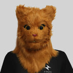 Movable Mouth Cat Mask – Realistic Full Head Cat Cosplay Mask