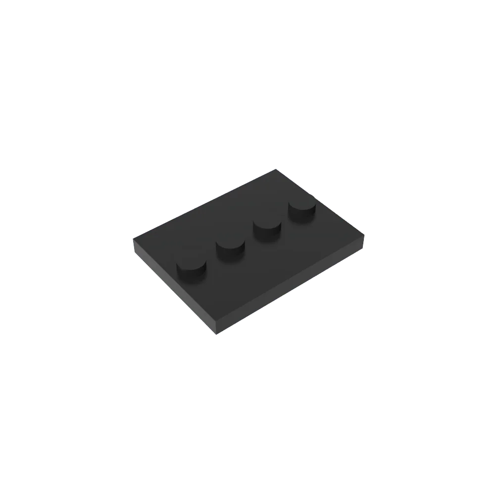 Gobricks GDS-980 Tile, Modified 3 x 4 with 4 Studs in Center | Compatible Building Block for DIY and MOC