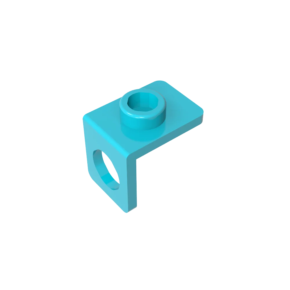 Gobricks GDS-1165 Minifig Neck Bracket with Back Stud | Thin Back Wall Building Block