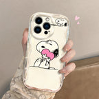 Snoopy Lively Cool For Apple iPhone 15 14 13 12 11 XS XR X Pro Max Plus Wave Oil Funda Cover Phone Case
