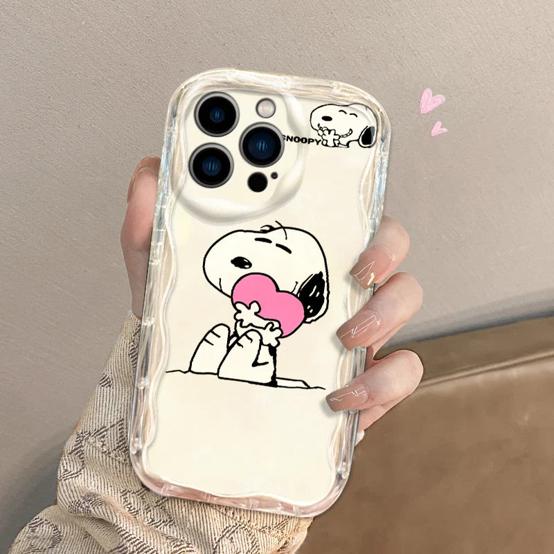 Snoopy Lively Cool For Apple iPhone 15 14 13 12 11 XS XR X Pro Max Plus Wave Oil Funda Cover Phone Case