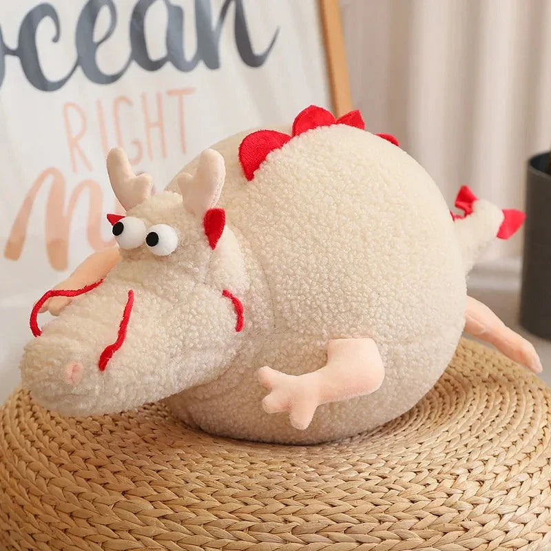 Giant Chubby Dragon Plush Toy – Cute Round Dragon Pillow Stuffed Animal