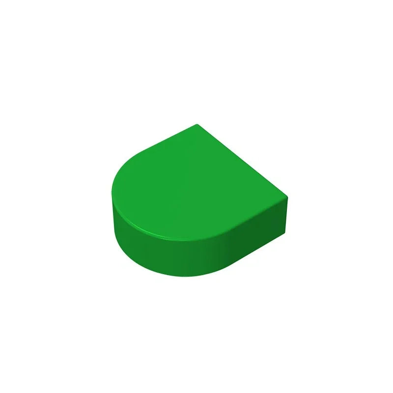 Gobricks Tile Round 1 x 1 Half Circle Extended | Compatible Brick Building Block