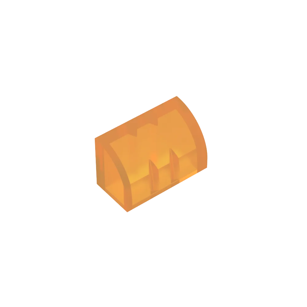 Gobricks GDS-M063 Curved Brick 1 x 2 x 1 No Studs | Compatible Building Block