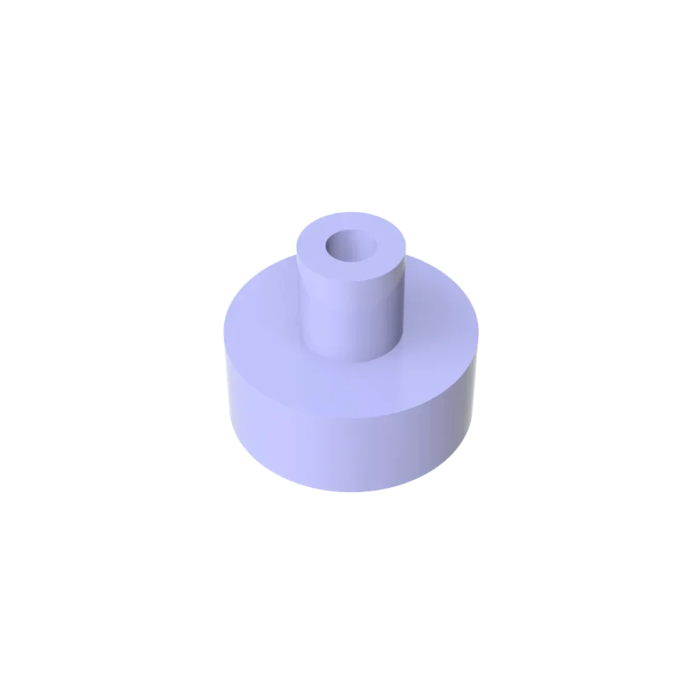 Gobricks Tile Round 1x1 with Bar and Pin Holder | Compatible Building Block