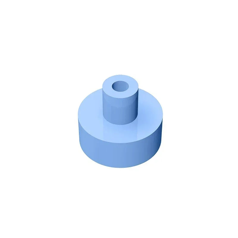 Gobricks Tile Round 1x1 with Bar and Pin Holder | Compatible Building Block