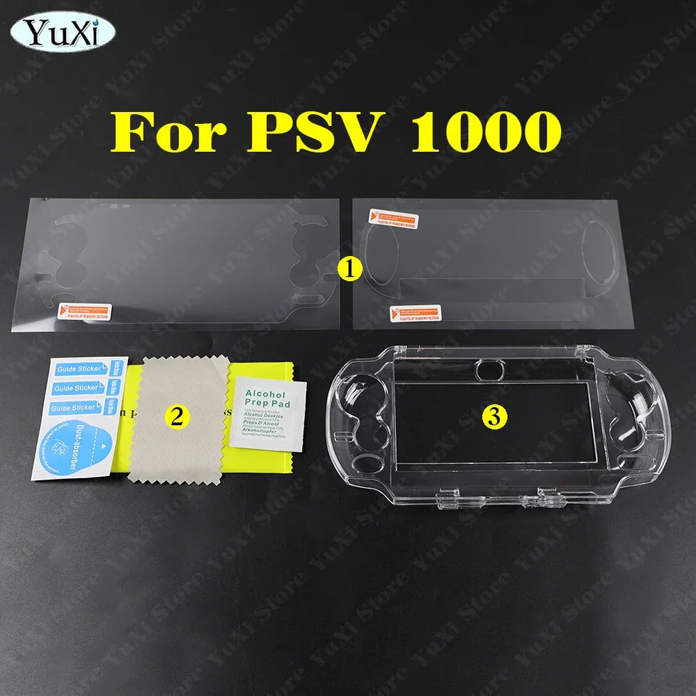 Clear Crystal Protective Case for PS Vita 1000 | Transparent Hard Shell with PET Film