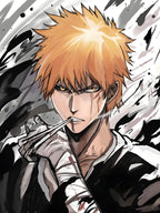 BLEACH DIY Diamond Painting Kurosaki Ichigo Zaraki Kenpachi Poster Hand Diamond Embroidery Home Room Decor Kids DIY