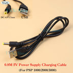 USB Charging Cable for PSP 1000 2000 3000 | Type-C Convert Adapter and Data Transfer