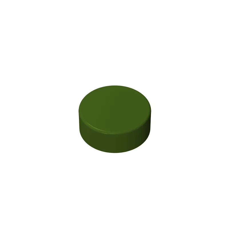 Gobricks GDS-612 Flat Tile 1x1 Round | Compatible Building Block