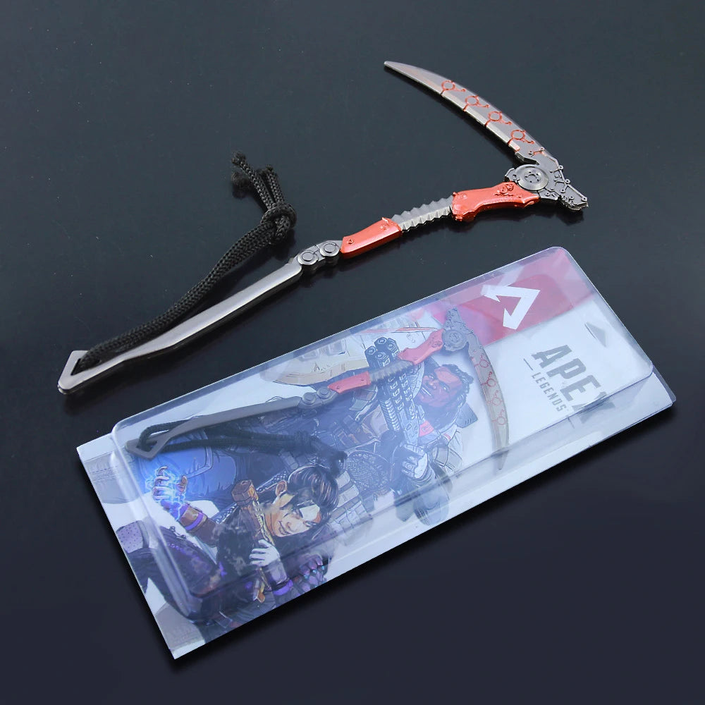 17cm Dead Man's Curve Sickle Keychain APEX Legends Heirloom Revenant Game Peripherals Metal Sword Uncut Blade Weapon Model Gifts