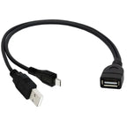 2-in-1 Micro USB to USB OTG Adapter with Power Cable | For Fire Stick, PlayStation Classic & More