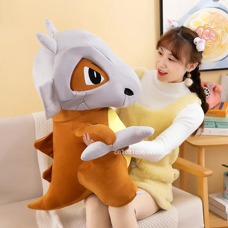 Bone Helmet Monster Plush Pillow – Soft Anime Stuffed Doll