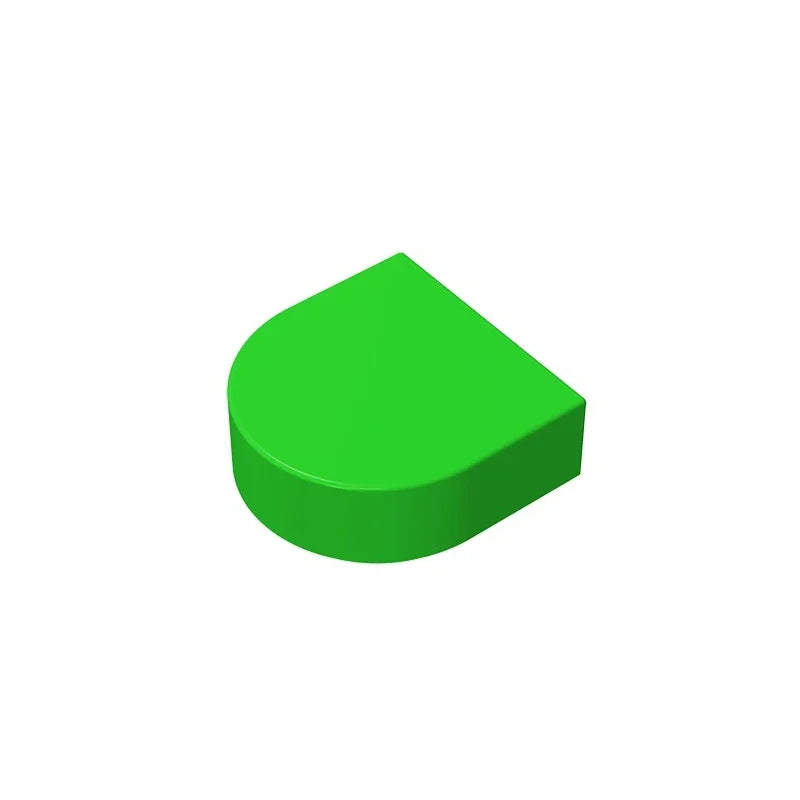 Gobricks Tile Round 1 x 1 Half Circle Extended | Compatible Brick Building Block