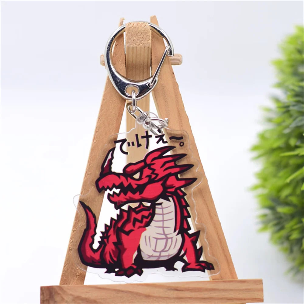 6cm Game Monster Hunter Acrylic keychain 6cm student bag bag small pendant small gift decoration