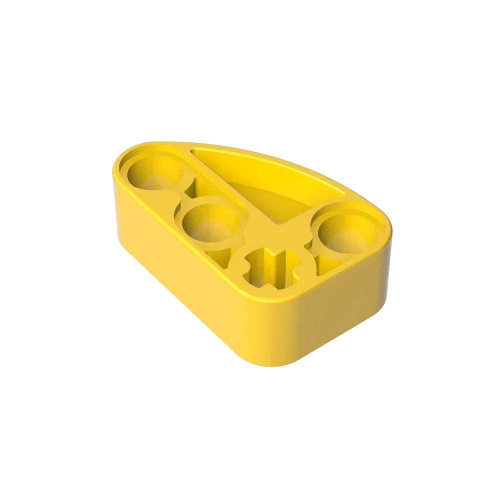 Gobricks GDS-2016 Technical Beam 2 x 3 L-Shape with Quarter Ellipse Thick | Building Blocks Toy Compatible with Lego 71708