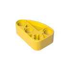 Gobricks GDS-2016 Technical Beam 2 x 3 L-Shape with Quarter Ellipse Thick | Building Blocks Toy Compatible with Lego 71708