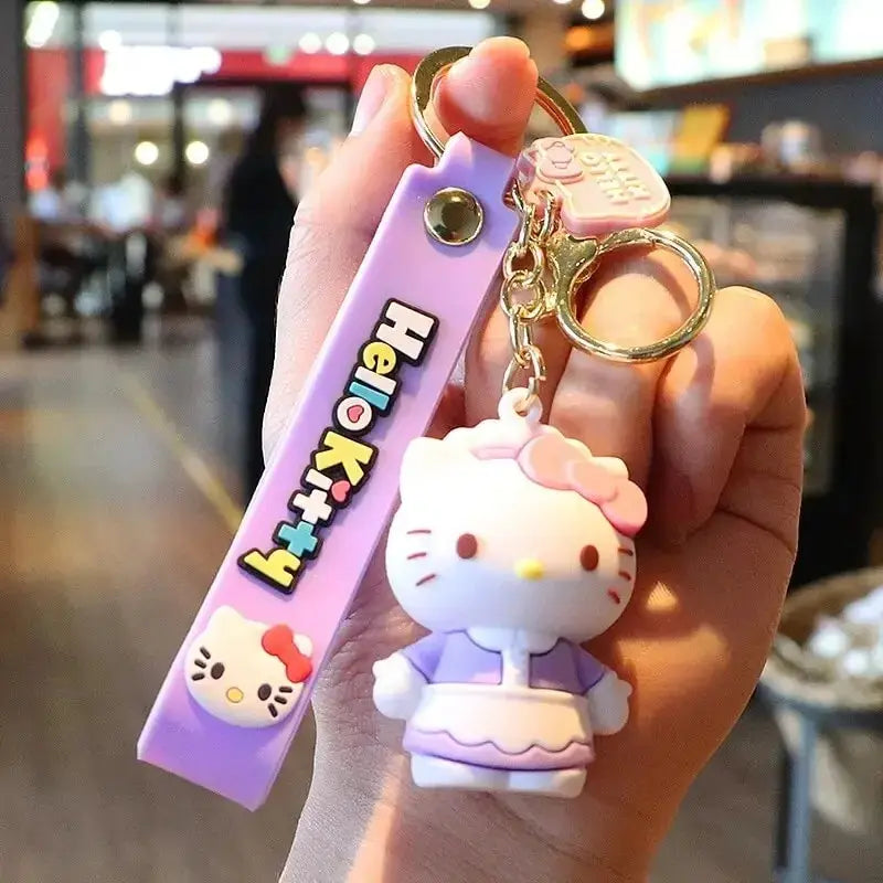 Sanrio Hello Kitty Key Chains, Kawaii Anime Cartoon Cinnamoroll Car Keychains Backpack Ornaments