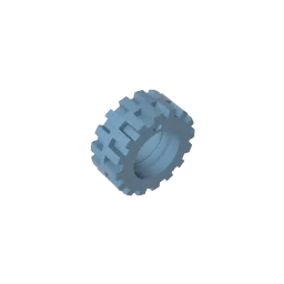 Gobricks GDS-1071 Tire 15mm D. x 6mm Offset Tread Small | Compatible Building Block Wheel