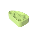 Gobricks GDS-2016 Technical Beam 2 x 3 L-Shape with Quarter Ellipse Thick | Building Blocks Toy Compatible with Lego 71708