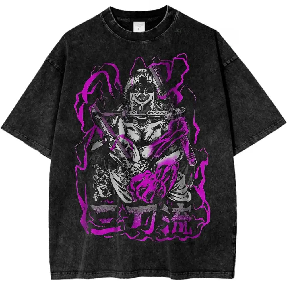 Roronoa Zoro Shirt One Piece Retro Anime T-Shirt