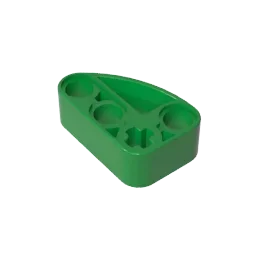 Gobricks GDS-2016 Technical Beam 2 x 3 L-Shape with Quarter Ellipse Thick | Building Blocks Toy Compatible with Lego 71708