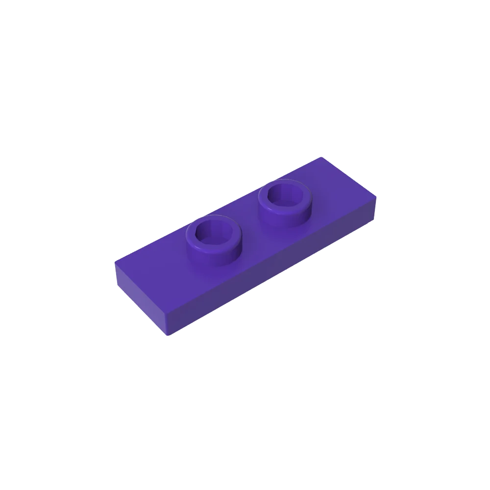 Gobricks GDS-1504 Plate, Modified 1 x 3 with 2 Studs (Double Jumper) | Compatible Building Block Piece