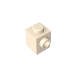 Gobricks GDS-635 BRICK 1X1 W. 1 KNOB | Single Side Bump Building Block Compatible with Lego 87087