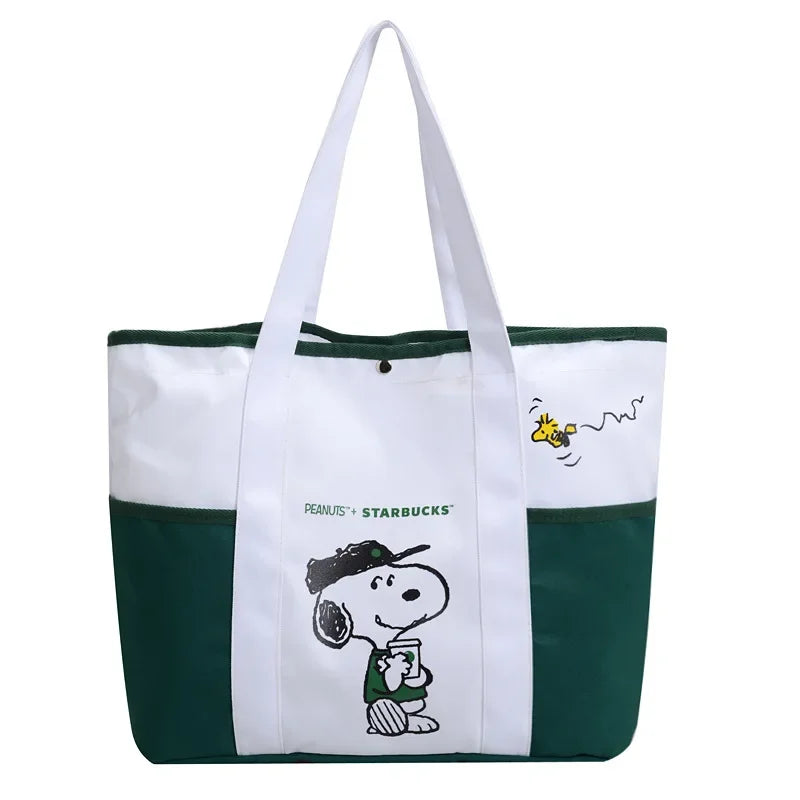 Classic Snoopy Canvas Crossbody Tote Bag – Large Capacity Shoulder Bag