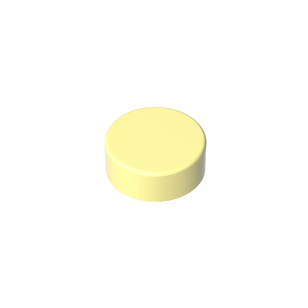 Gobricks GDS-612 Flat Tile 1x1 Round | Compatible Building Block
