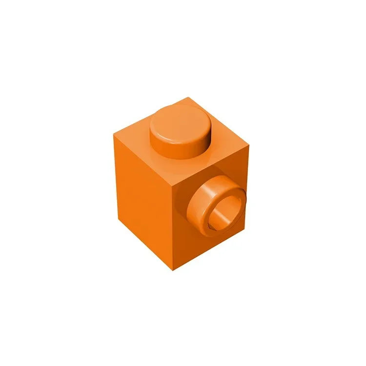 Gobricks GDS-635 BRICK 1X1 W. 1 KNOB | Single Side Bump Building Block Compatible with Lego 87087