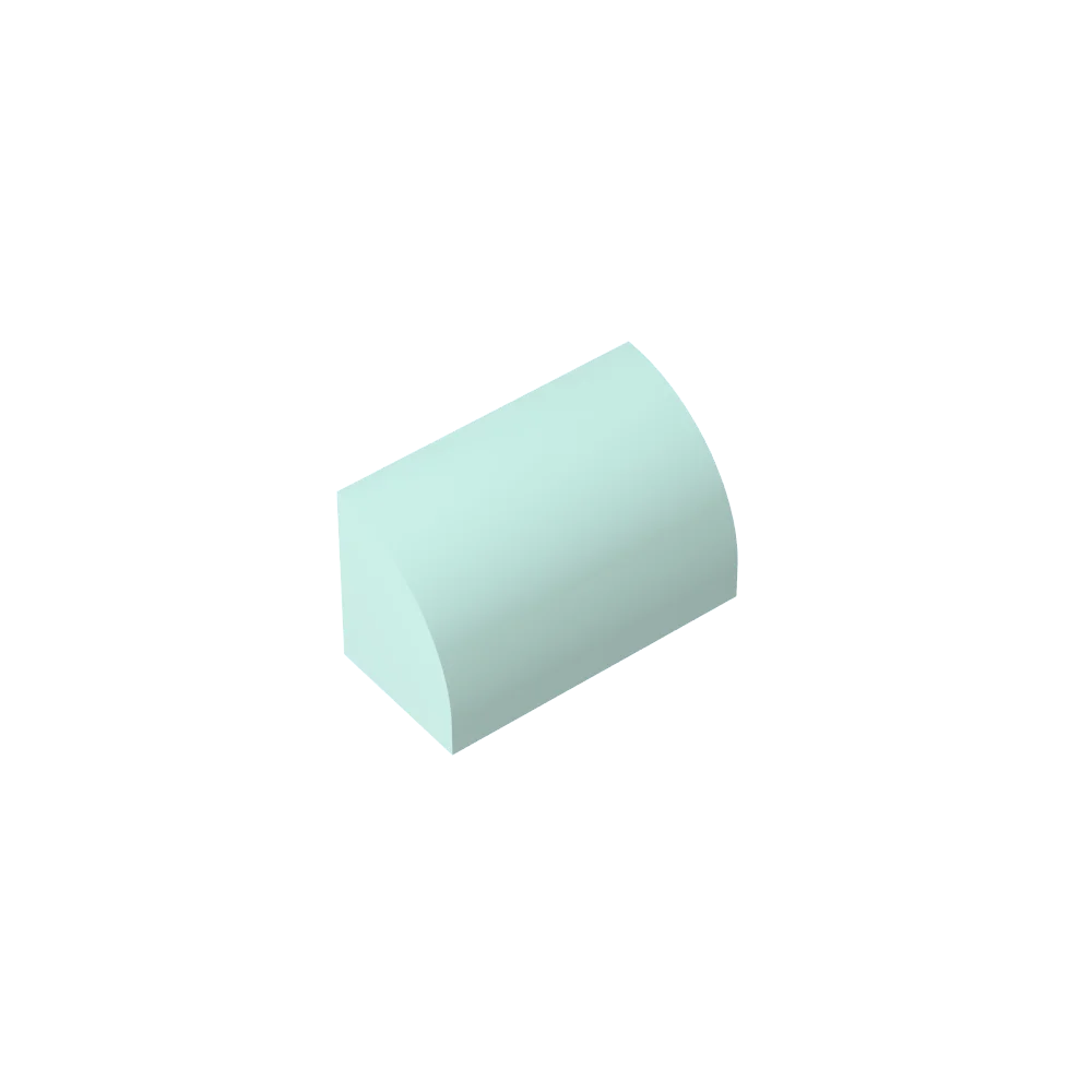 Gobricks GDS-M063 Curved Brick 1 x 2 x 1 No Studs | Compatible Building Block