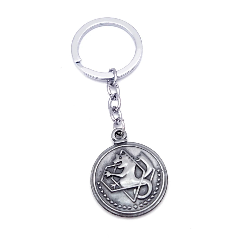 Anime Fullmetal Alchemist Keychain Edward Metal Arm Key Chain Keyring Men Keychains Accessories Key Ring Pendant llaveros