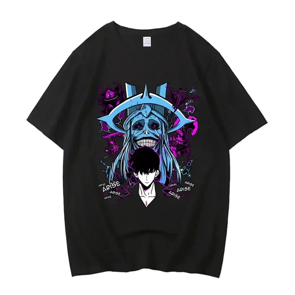 Solo Leveling T Shirt Sung Jinwoo Harajuku Graphic Tee