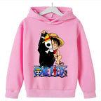 One Piece Hoodies Kids 2025 Luffy Pullover