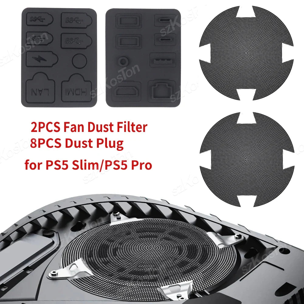 Cooling Fan Vents Dust Filter for PS5 Slim PS5 Pro | Game Console Accessories Dustproof Kit