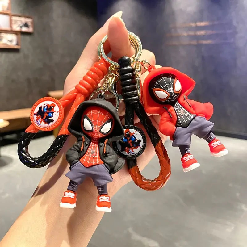 Creative Classic Avengers Marvel Superhero Iron Man Thor Casual Sweater Spider-Man Car Charm Bag Keychain Couple Pendant Gift