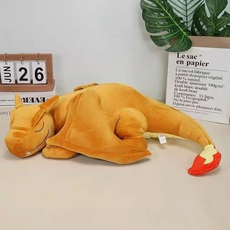 Sleeping Black Dragon Plush Toy – Soft Fantasy Stuffed Animal