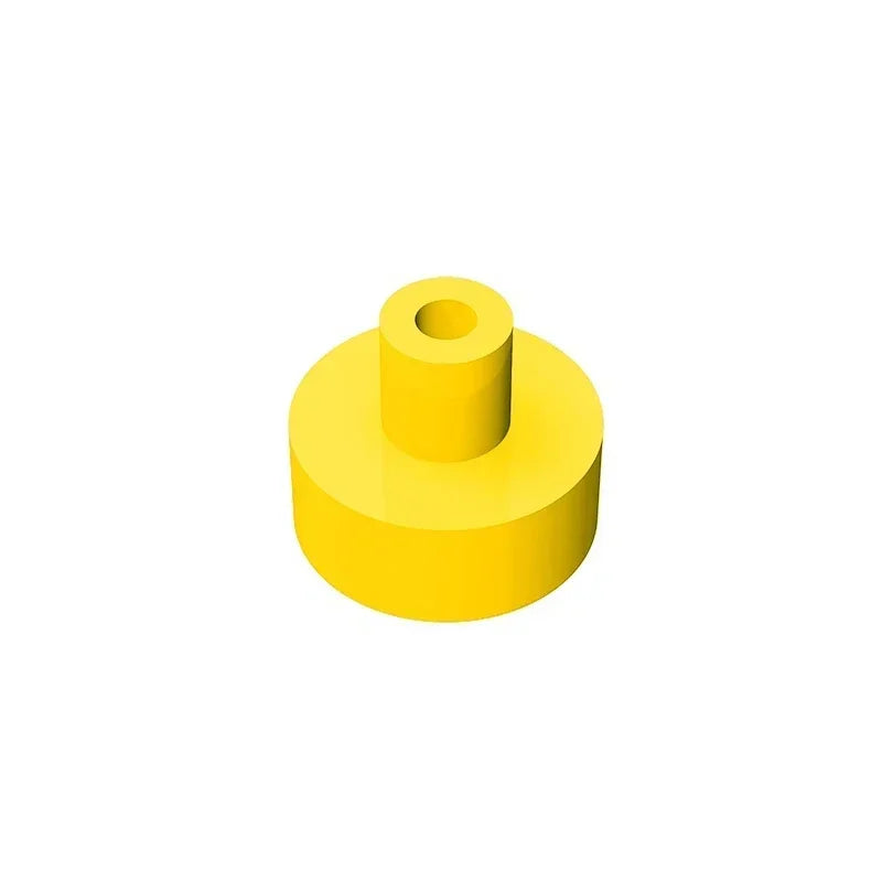 Gobricks Tile Round 1x1 with Bar and Pin Holder | Compatible Building Block