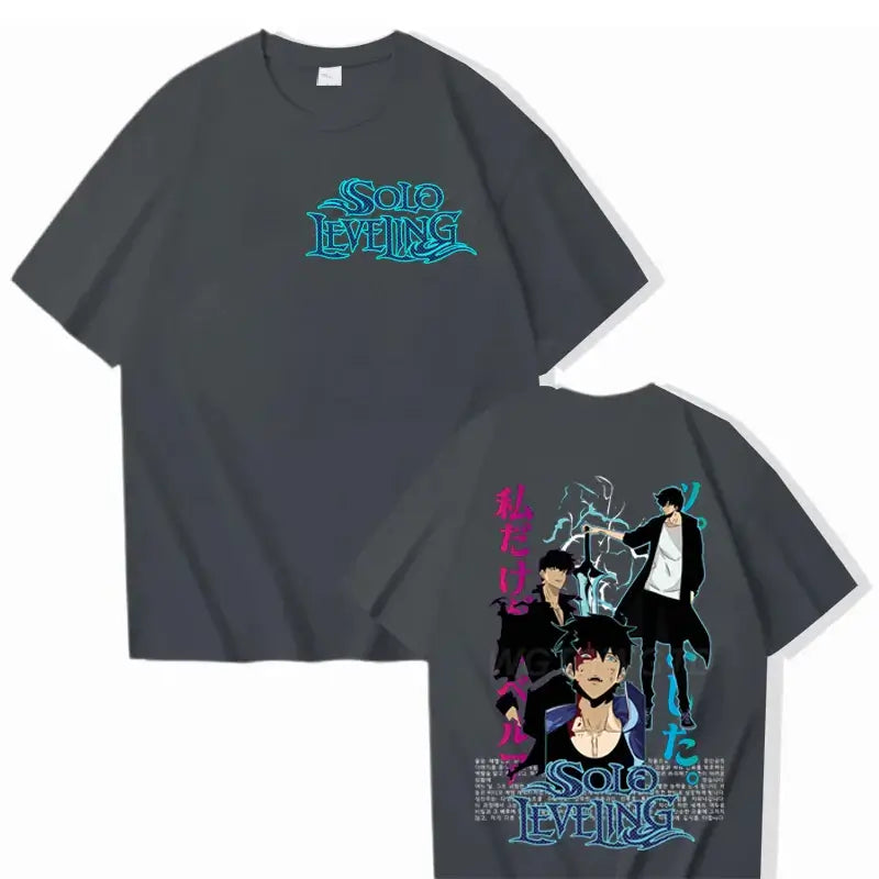 Solo Leveling T-shirt: Sung Jinwoo Cotton Streetwear