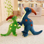 Kawaii Parasaurolophus Dinosaur Plush Toy – Soft Stuffed Dino in Green & Blue (55–95cm)