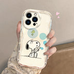 Snoopy Lively Cool For Apple iPhone 15 14 13 12 11 XS XR X Pro Max Plus Wave Oil Funda Cover Phone Case