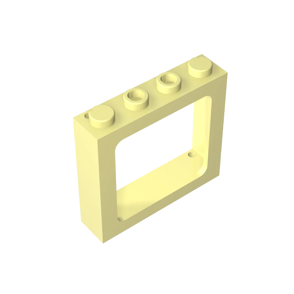 Gobricks Window 1 x 4 x 3 Train with Shutter Holes and Solid Studs on Ends | Compatible Building Block