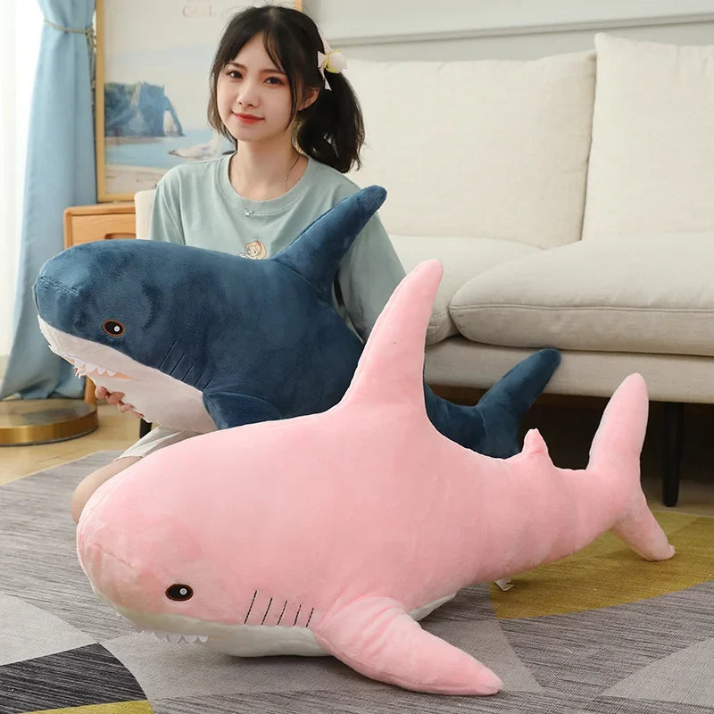 Kawaii Shark Plush Pillow – Super Soft Stuffed Animal Cuddle Toy