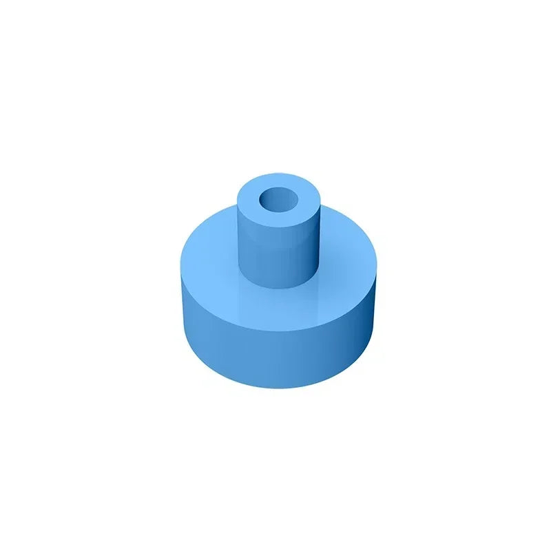 Gobricks Tile Round 1x1 with Bar and Pin Holder | Compatible Building Block
