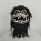 Black Horror Monster Doll – Furry Creature Plush Decor Figure
