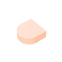 Gobricks Tile Round 1 x 1 Half Circle Extended | Compatible Brick Building Block