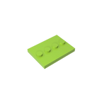 Gobricks GDS-980 Tile, Modified 3 x 4 with 4 Studs in Center | Compatible Building Block for DIY and MOC
