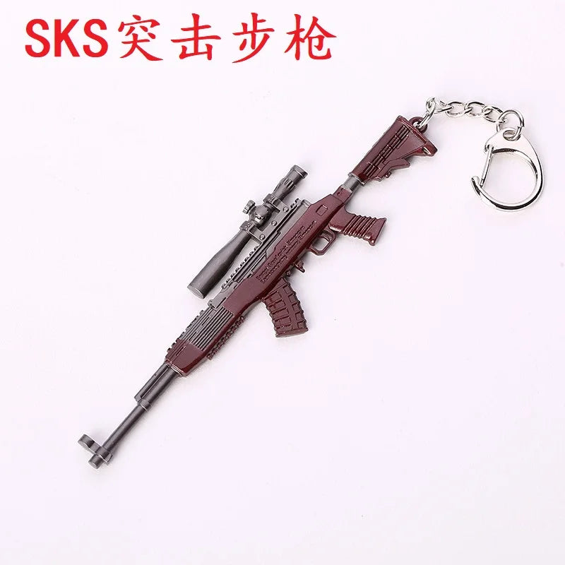 Online Game PUBG Badge Keychain Pendant Cosplay Cyber-Game Playerunknown's Battlegrounds Medal Alloy Key Ring for Game Lovers